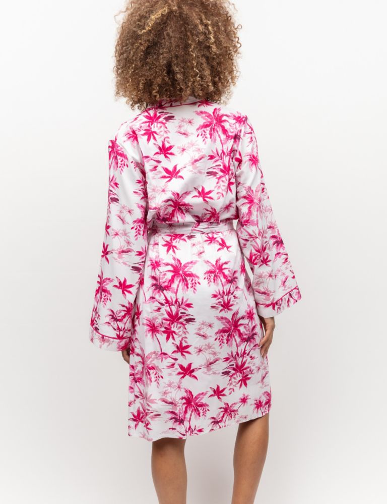 Cotton Modal Palm Print Dressing Gown 3 of 4