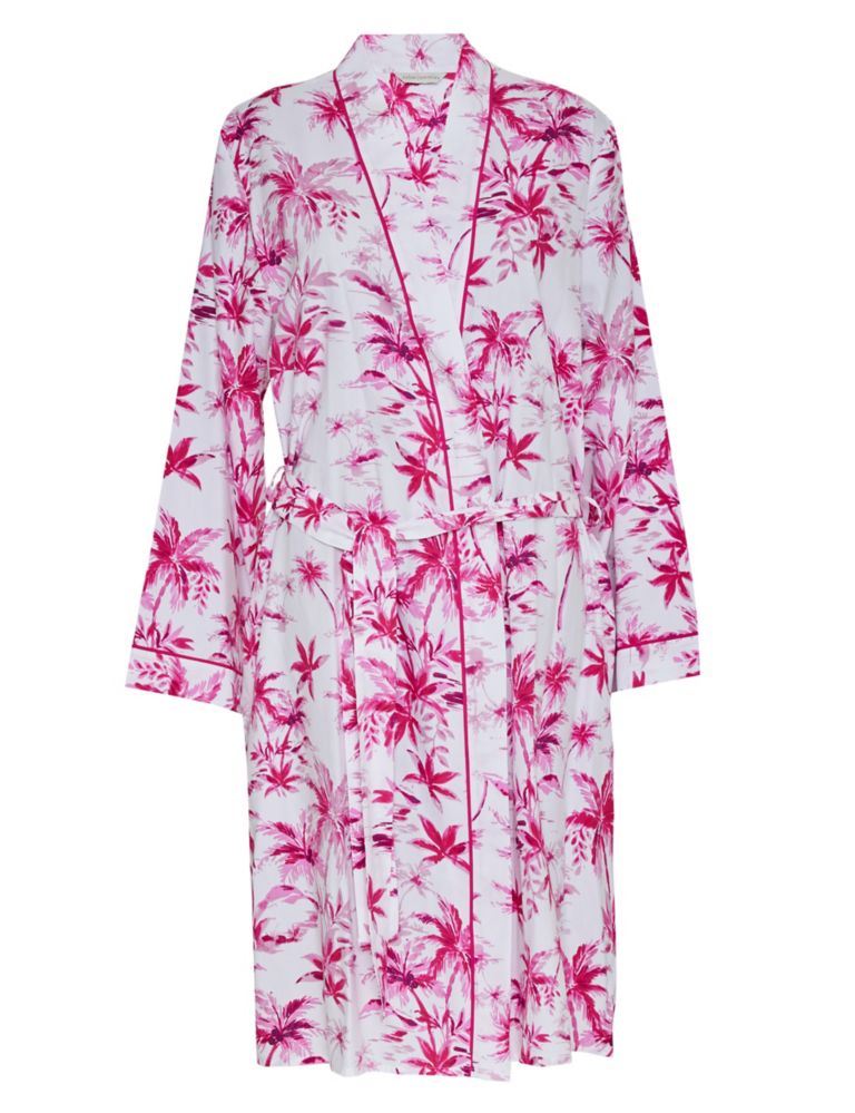 Cotton Modal Palm Print Dressing Gown 2 of 4