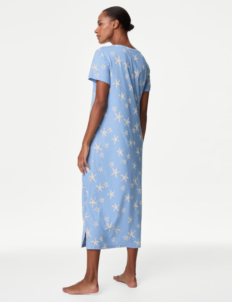 Cotton Modal Printed Nightdress 4 of 4