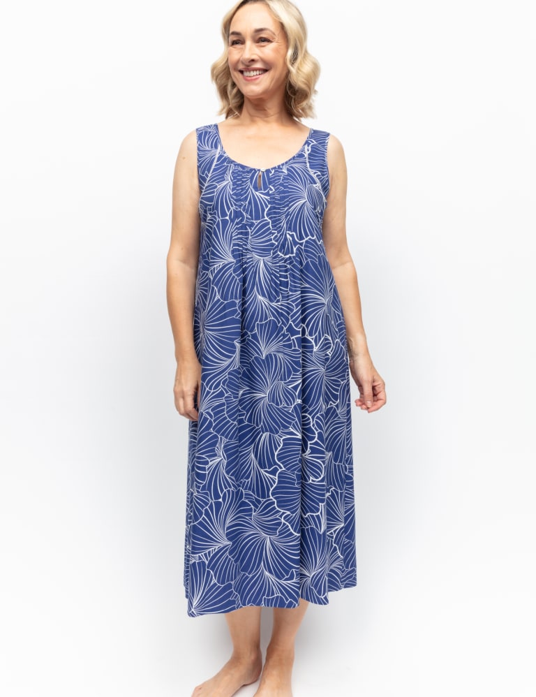 Cotton Modal Shell Print Nightdress 1 of 3