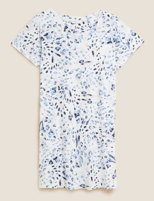 Cotton Modal Short Nightdress Image 1 of 2