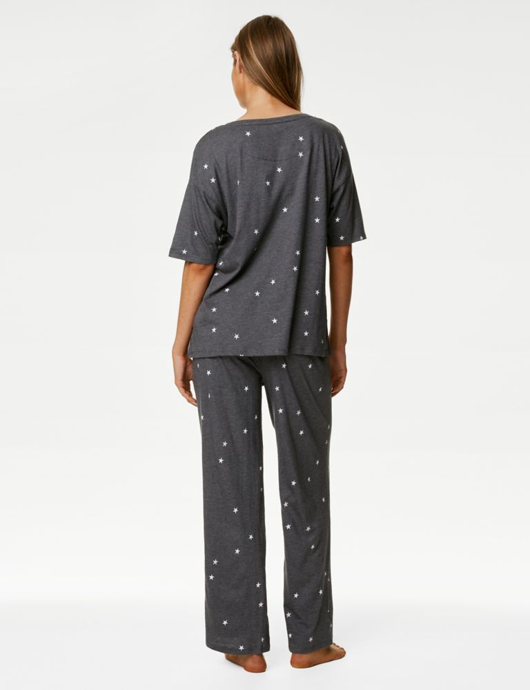 Cotton Modal Star Print Pyjama Set | Body by M&S | M&S