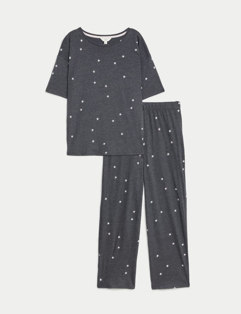 Ulla Popken Cotton Star Print Pajama Set