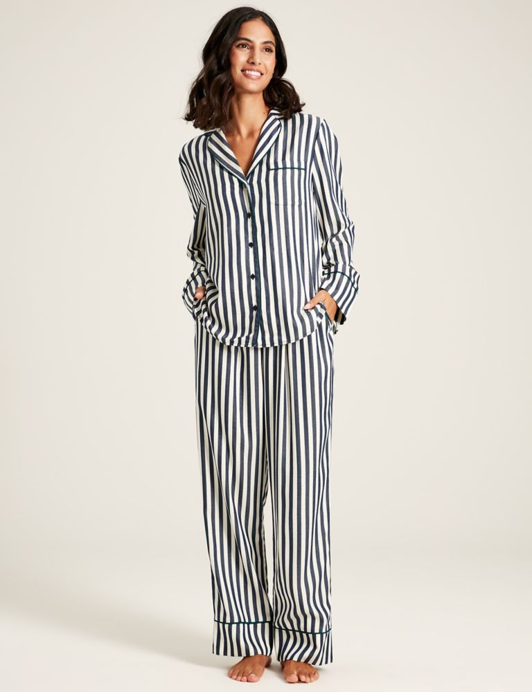 Cotton Modal Striped Pyjama Set | Joules | M&S