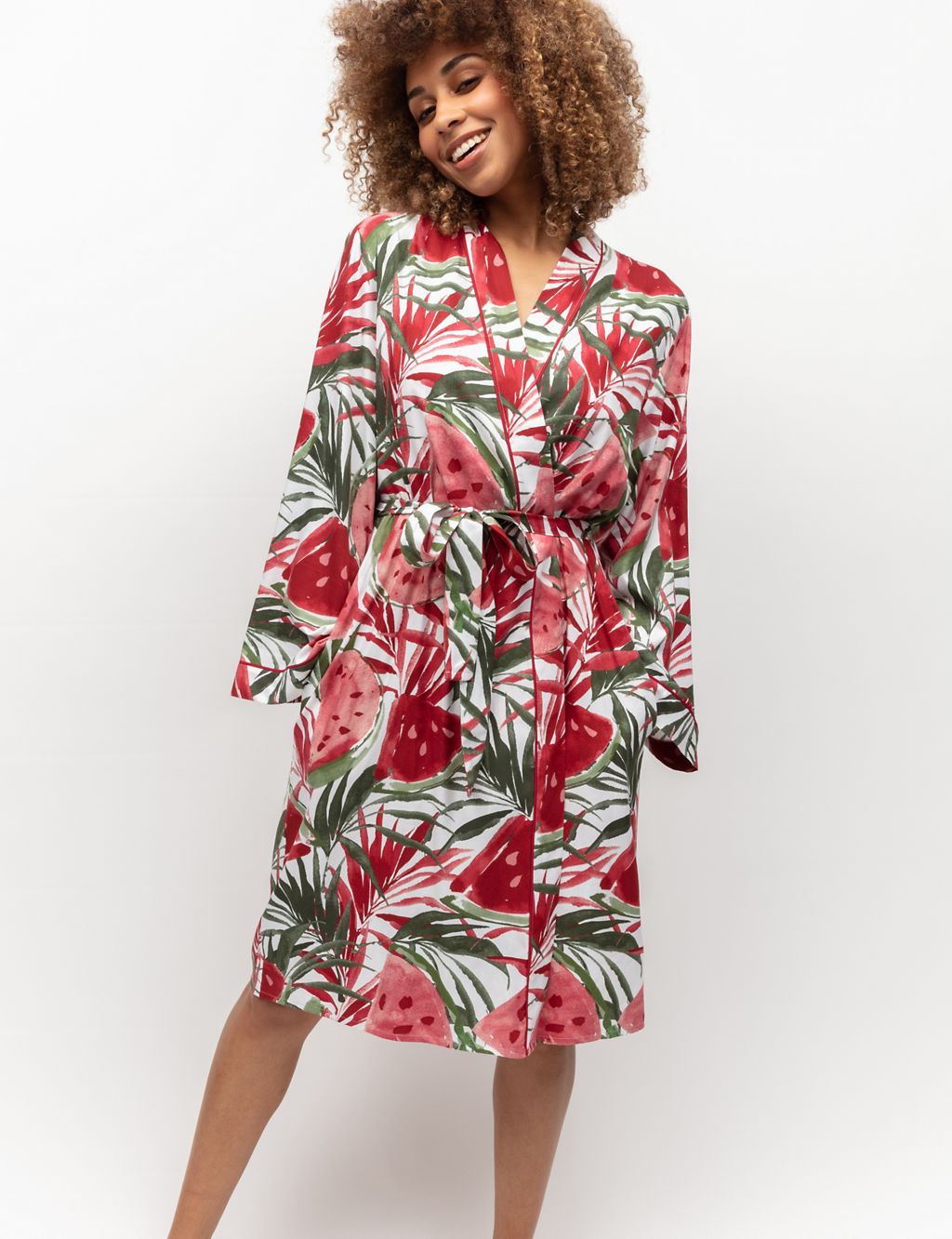 Cotton Modal Watermelon Dressing Gown 3 of 4