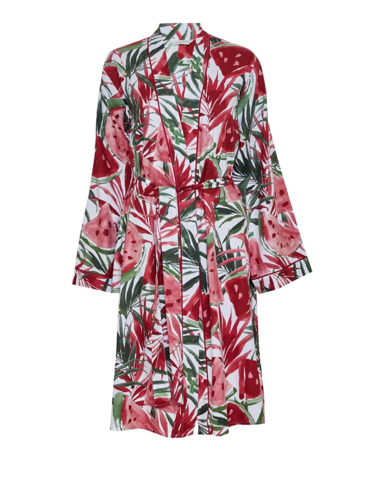 Cotton Modal Watermelon Dressing Gown 2 of 4