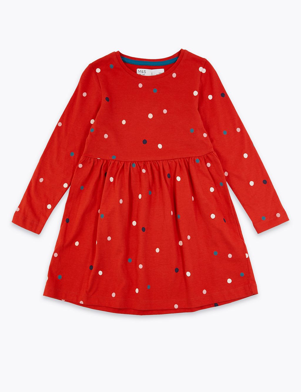 Cotton Multi Spot Dress (3 Months - 7 Years) 1 of 4