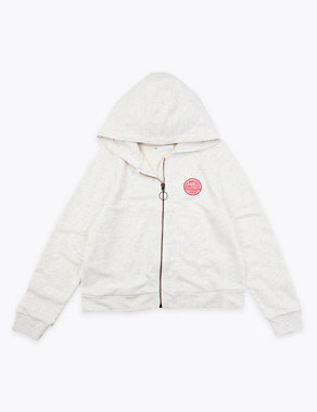 Cotton Neppy Zip Hoodie (6-16 Yrs) Image 2 of 4