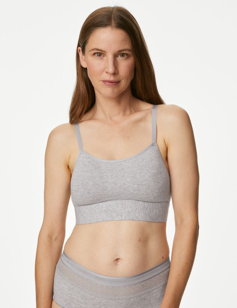 Cotton Non-Wired Post Surgery Cami Bra A-H 1 of 7