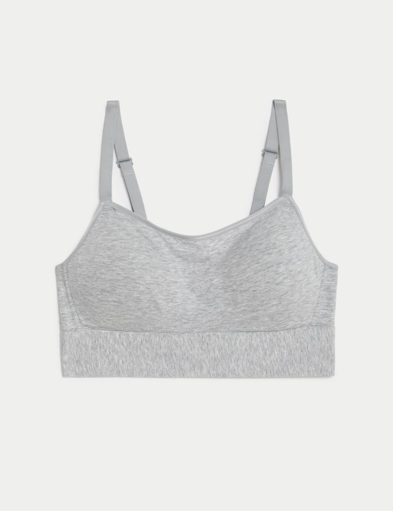 M&S Full Cup Cami Bra Size 34F Grey Cotton Rich Padded Non Wired - Helia  Beer Co