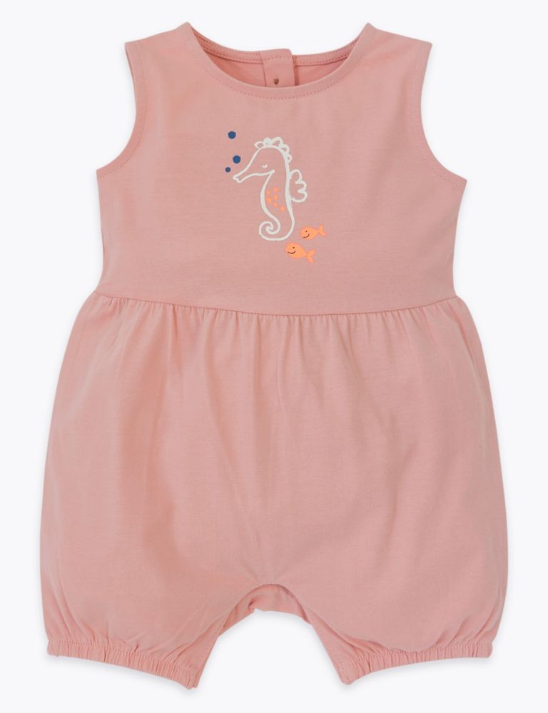 Cotton Patterned Romper (0-3 Yrs) 1 of 3