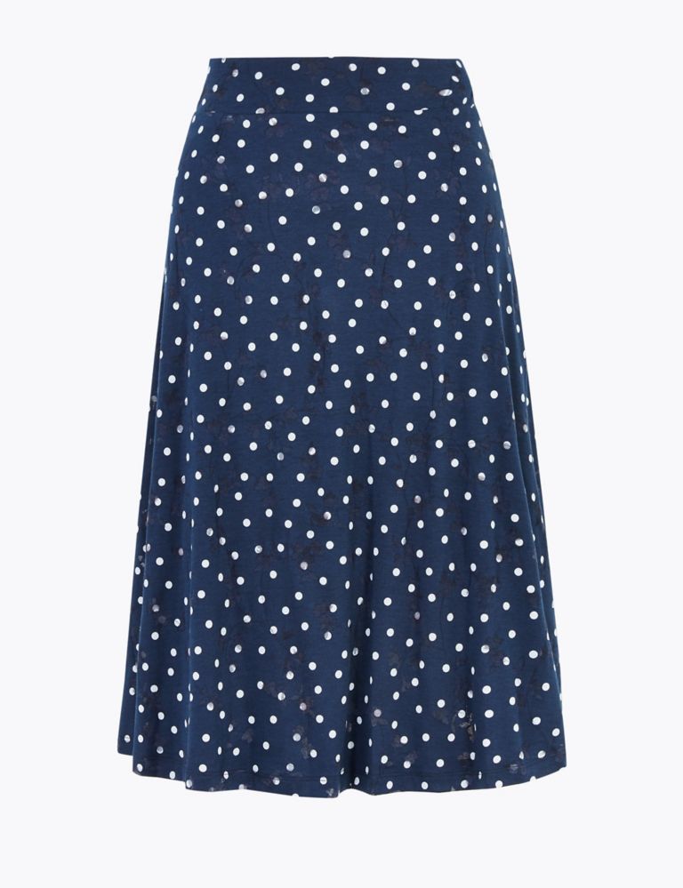 Cotton Polka Dot A-Line Skirt | M&S Collection | M&S
