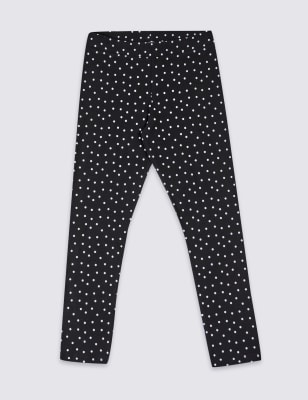 Black & White Polka Dot Leggings