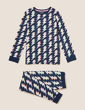 Cotton Printed Pyjama Set (7-16 Yrs) Image 2 of 4