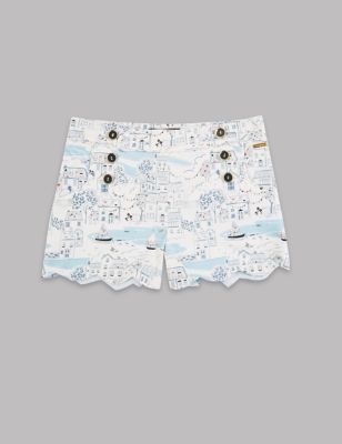 Cotton Printed Shorts with Stretch (3-14 Years) Image 2 of 4