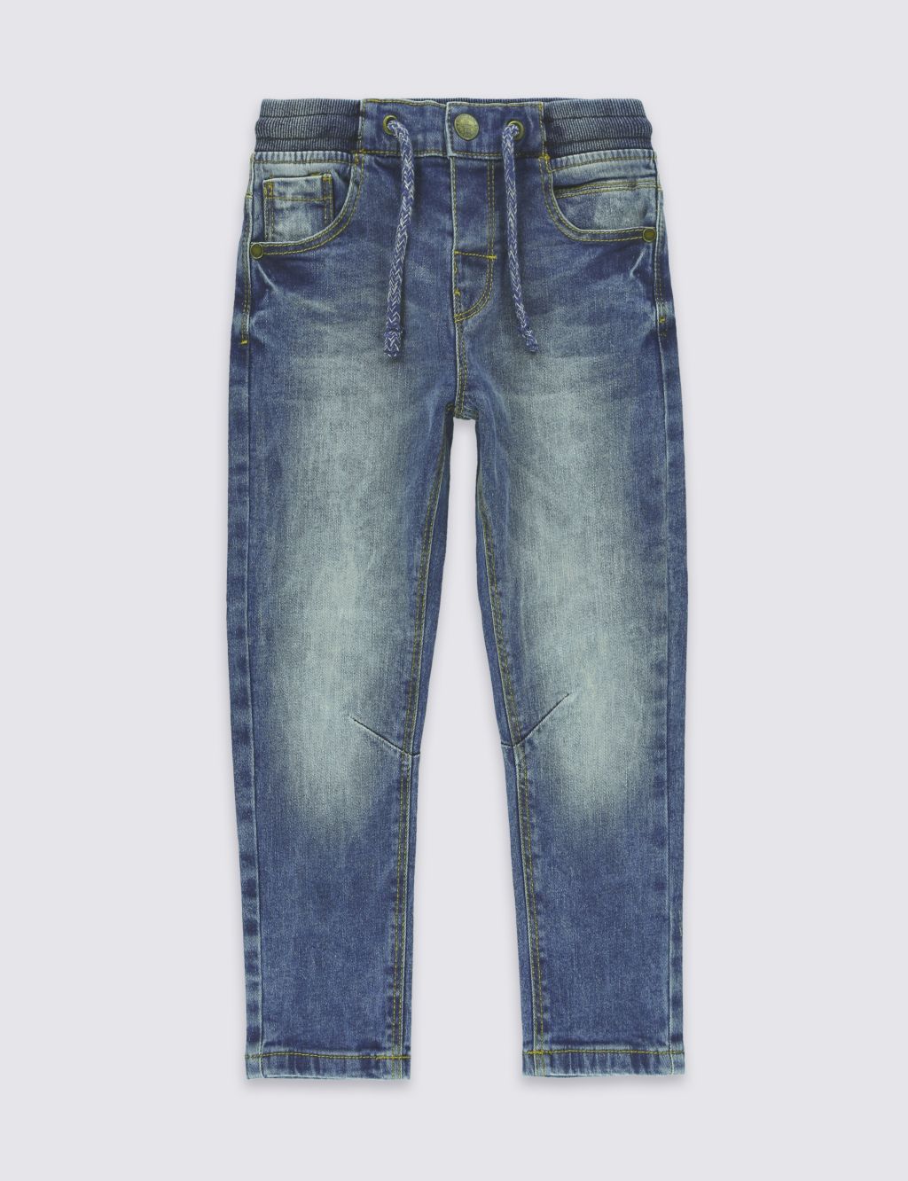 Cotton Pull On Jeans with Stretch (3 Months - 5 Years) 1 of 6