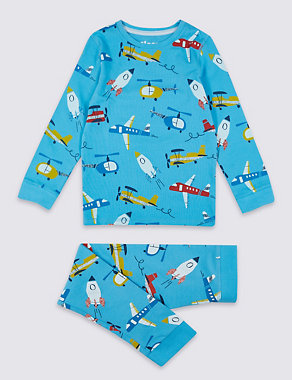 Cotton Pyjamas with Stretch (1-7 Years) Image 2 of 4
