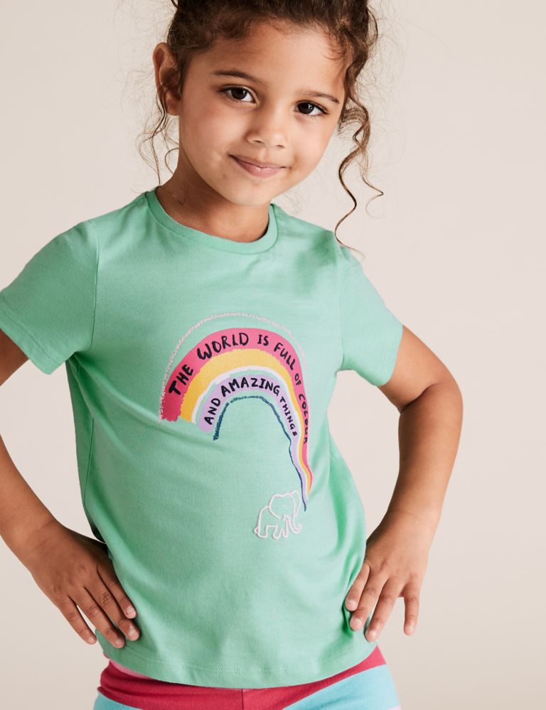 Cotton Rainbow Print T-Shirt (2-7 Yrs) 3 of 4