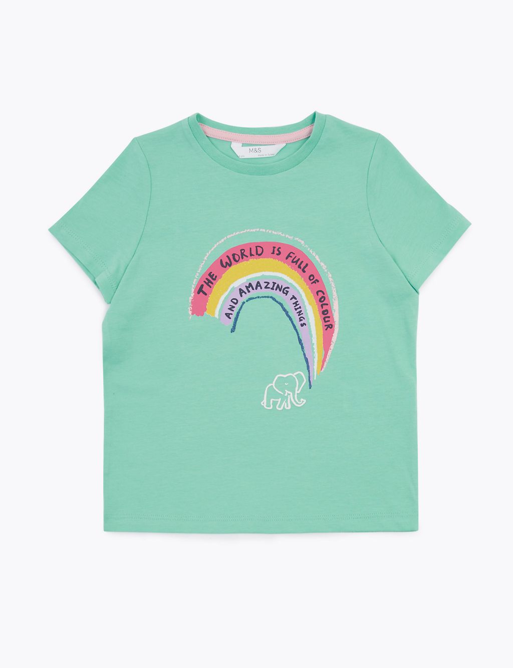 Cotton Rainbow Print T-Shirt (2-7 Yrs) 1 of 4