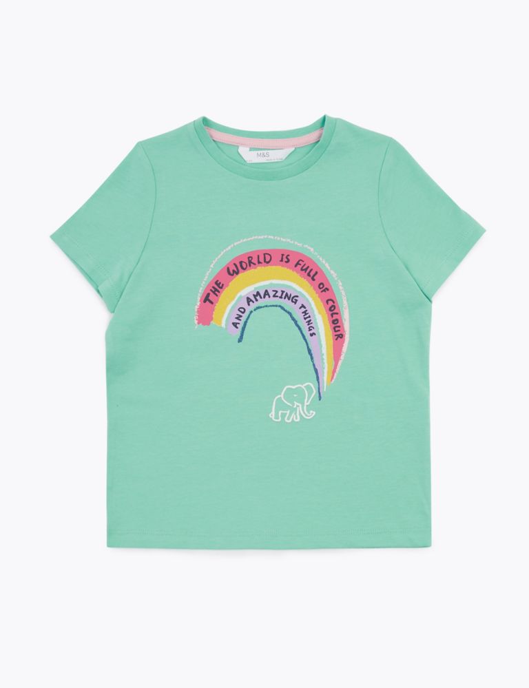 Cotton Rainbow Print T-Shirt (2-7 Yrs) 2 of 4