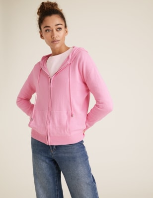 Pink cashmere online hoodie