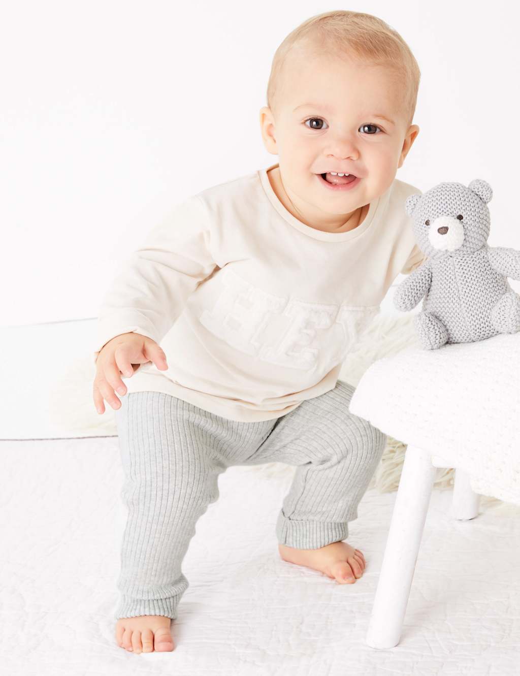 Cotton Ribbed Leggings M&S