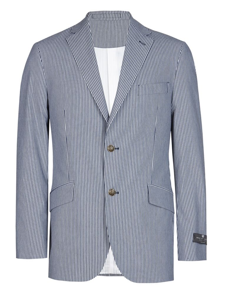 Cotton Rich 2 Button Striped Jacket 3 of 9
