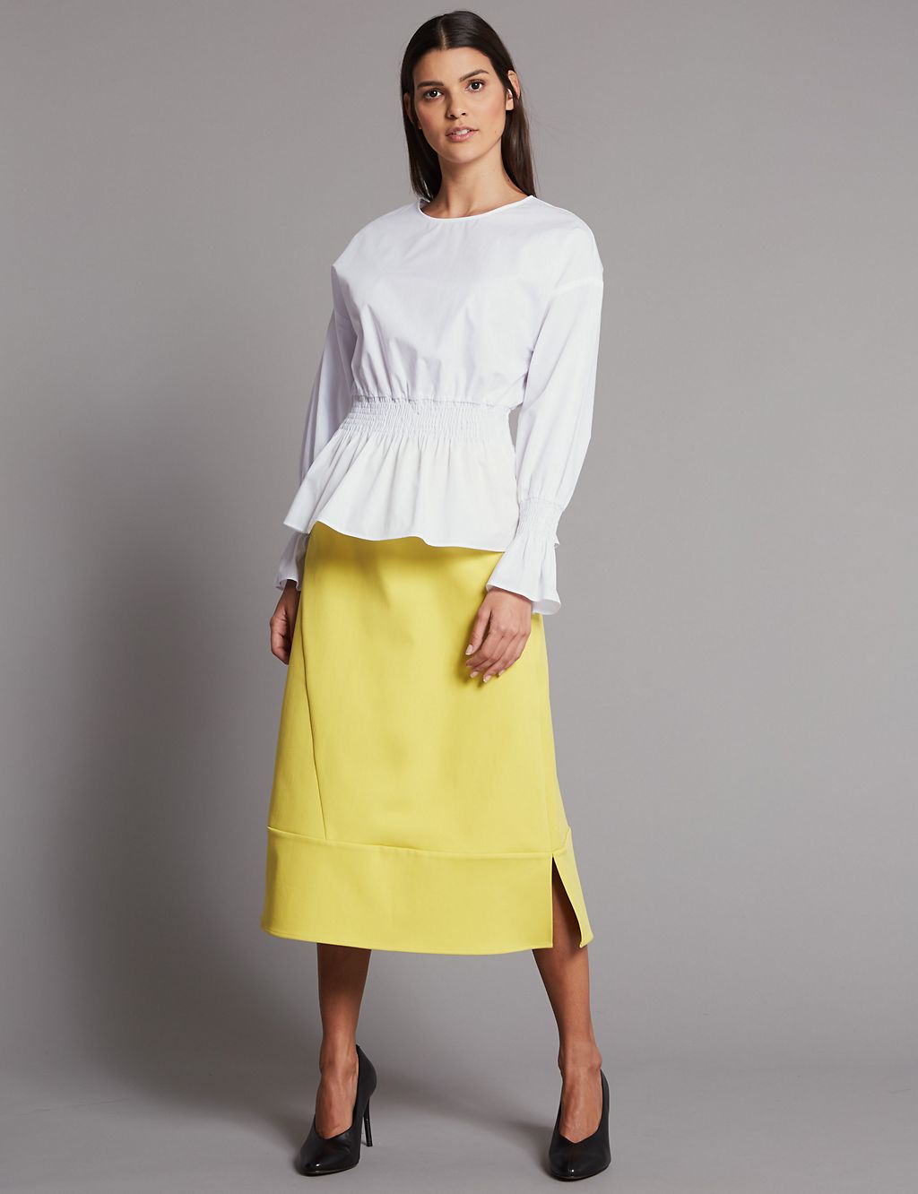 Cotton Rich A-Line Midi Skirt 2 of 5