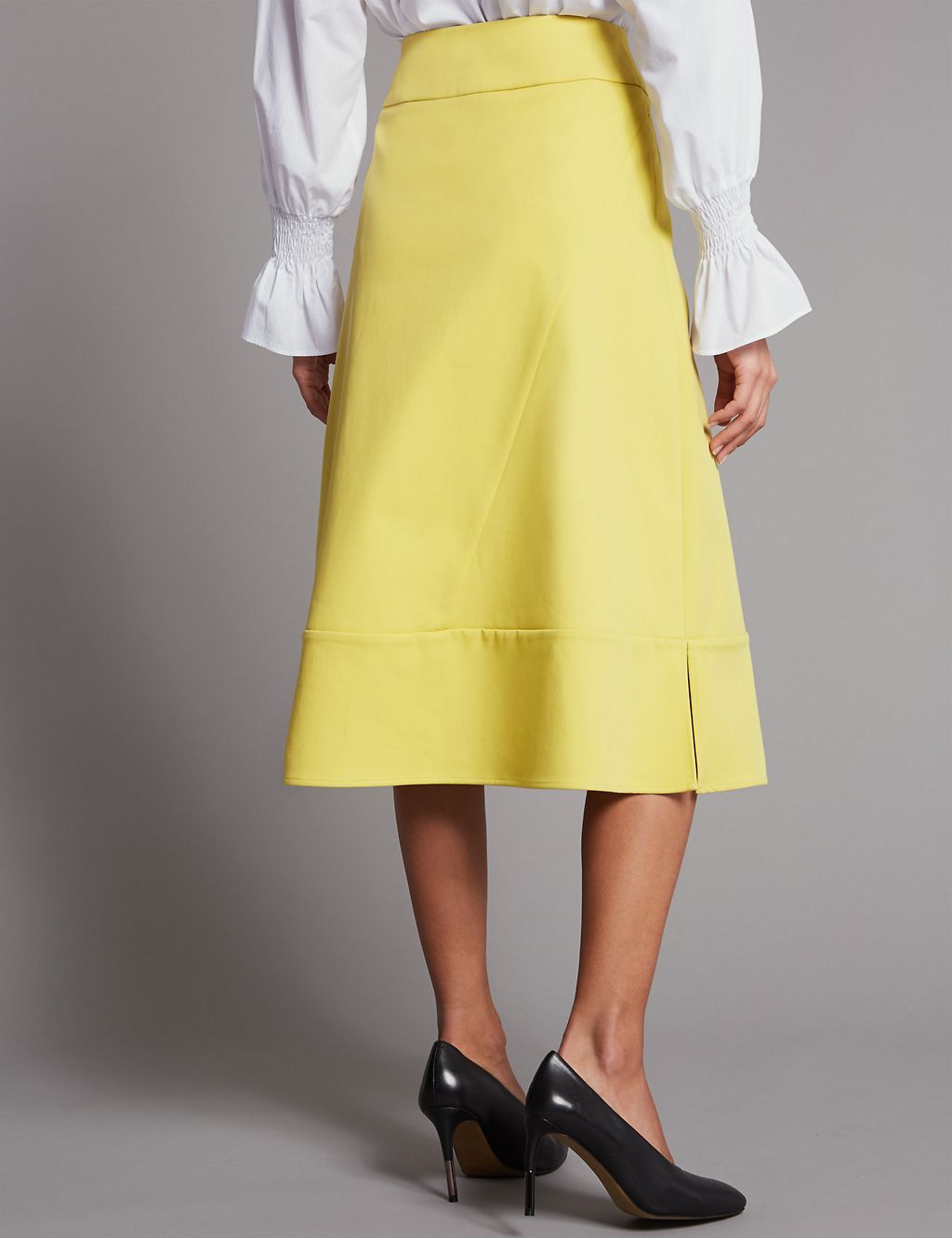 Cotton Rich A-Line Midi Skirt 4 of 5
