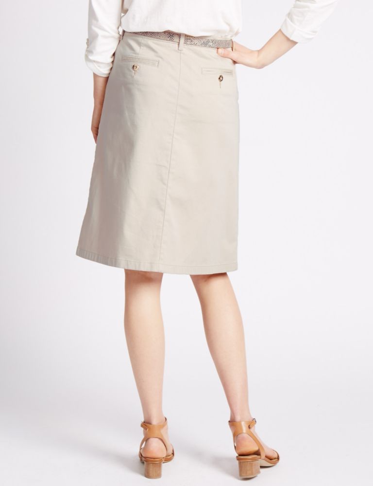 Cotton Rich A-Line Skirt 3 of 3