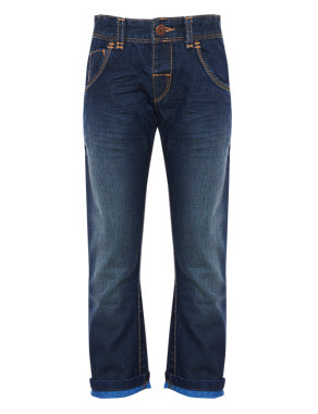 Cotton Rich Adjustable Waist Denim Jeans (1-7 Years) Image 2 of 4