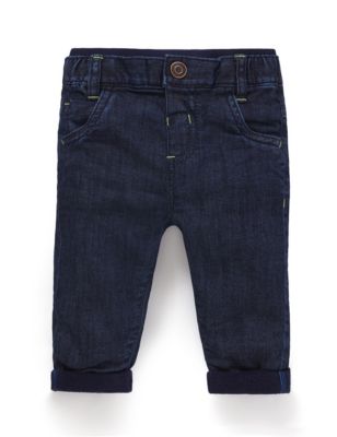 Cotton Rich Adjustable Waist Fleece Lined Jeans
