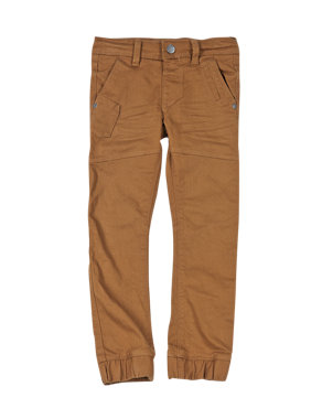 Cotton Rich Adjustable Waistband Utility Trousers (1-7 Years) Image 2 of 3