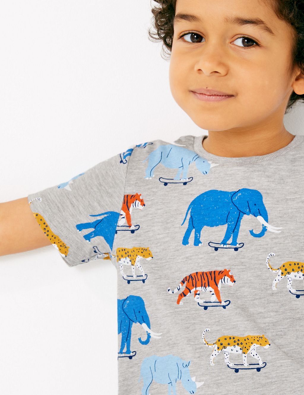 Cotton Rich Animal Print T-Shirt (2-7 Years) 2 of 4