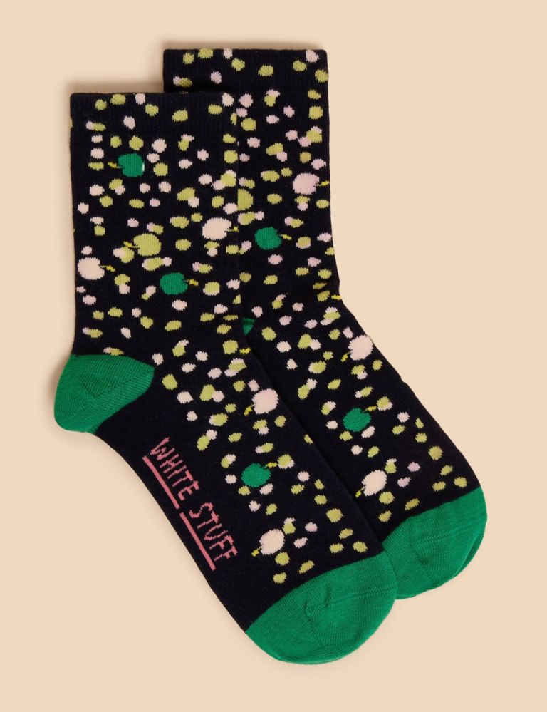 Cotton Rich Apple Ankle High Socks 1 of 2
