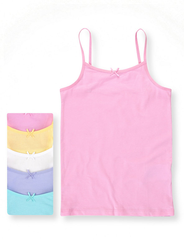 Cotton Rich Assorted Cami Vests Image 1 of 1