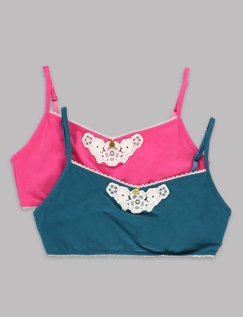 Cotton Rich Assorted Crop Tops (9-16 Years) 1 of 2