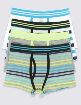 Cotton Rich Assorted Trunks (3-16 Years) | M&S