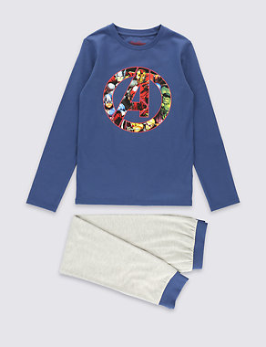Cotton Rich Avengers™ Pyjamas (6-16 Years) Image 2 of 4