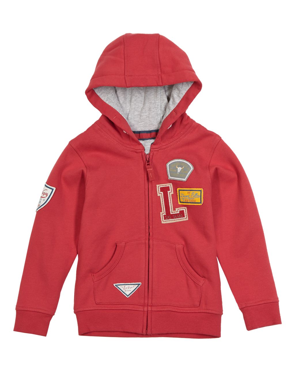 Cotton Rich Badge Hooded Top (1-7 Years) 1 of 3
