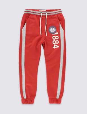 Cotton Rich Badge Joggers (5-14 Years) Image 2 of 3