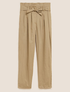 Cotton Rich Balloon Tapered Trousers Image 2 of 7
