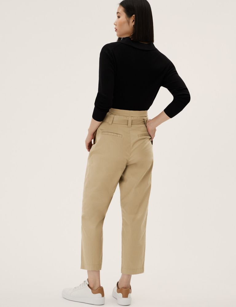 Cotton Rich Balloon Tapered Trousers 7 of 7