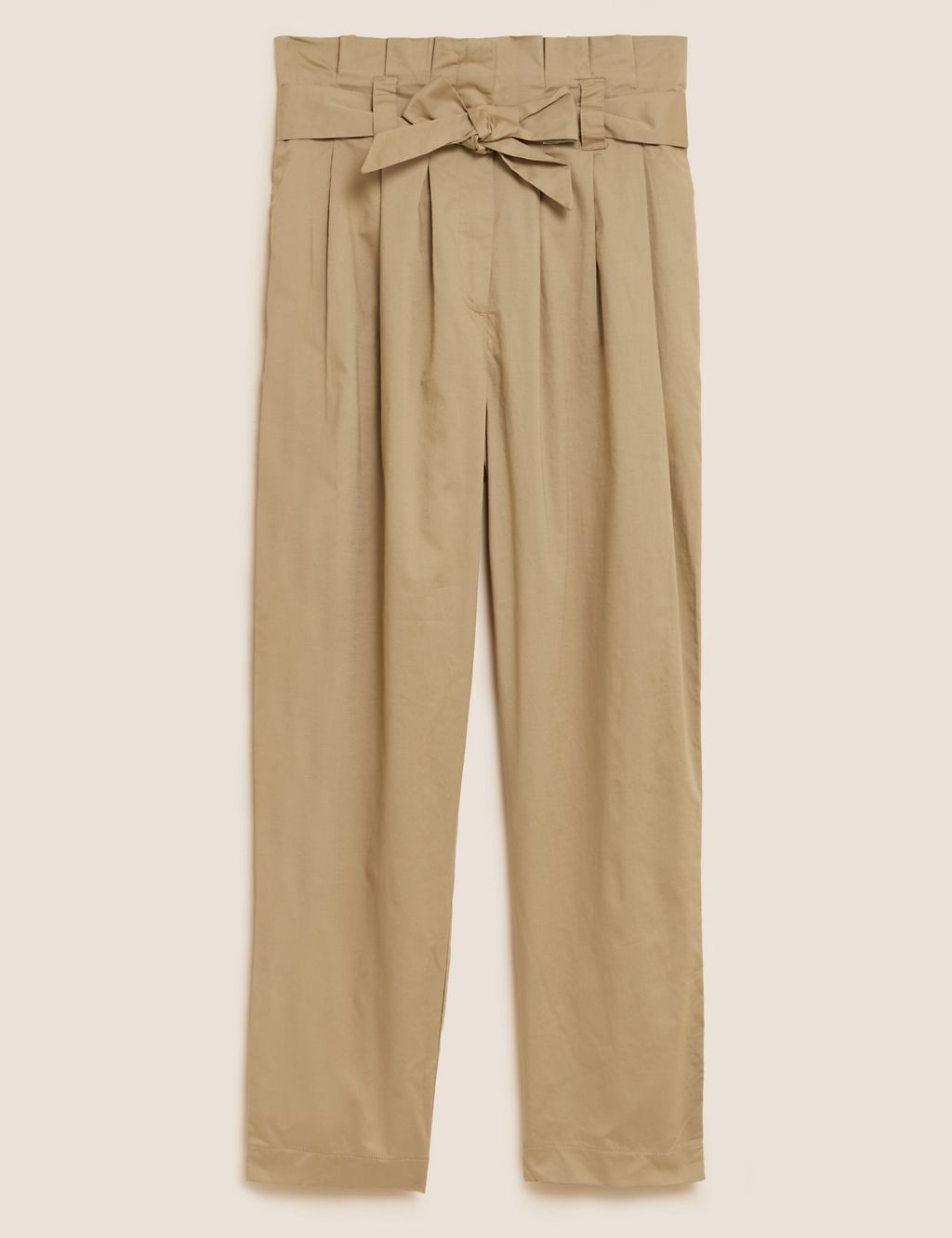 Cotton Rich Balloon Tapered Trousers 1 of 7