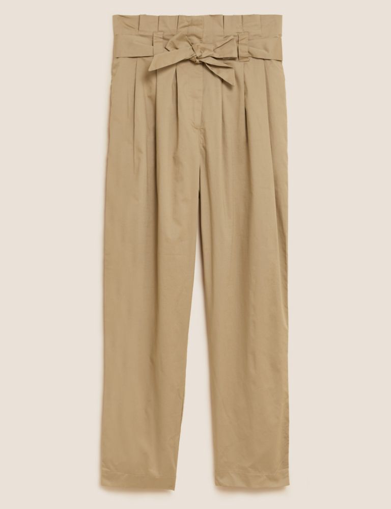 Cotton Rich Balloon Tapered Trousers 3 of 7