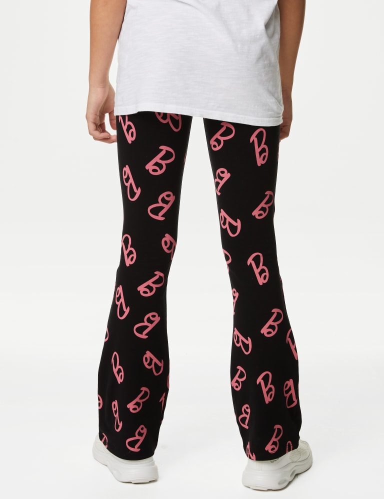 Cotton Rich Barbie Print Flared Leggings 6 16 Yrs M S