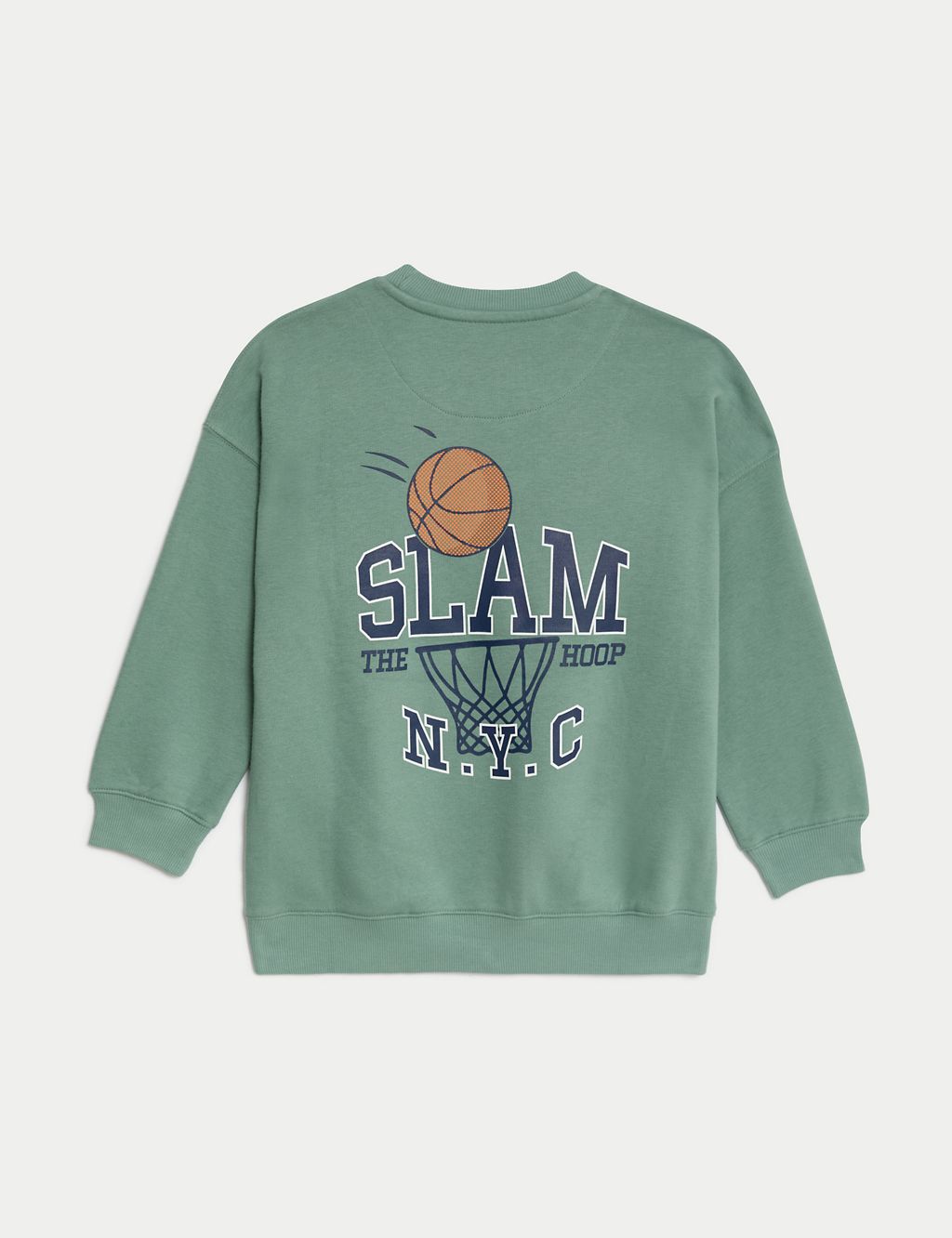 Cotton Rich Basketball Sweatshirt (6-16 Yrs) 2 of 2