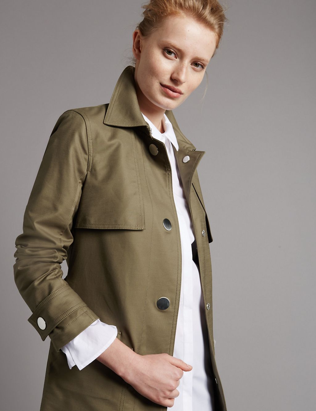 Cotton Rich Belted Coat with Stormwear™ 4 of 4