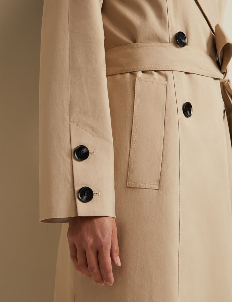 Cotton Rich Belted Collared Trench Coat 5 of 8