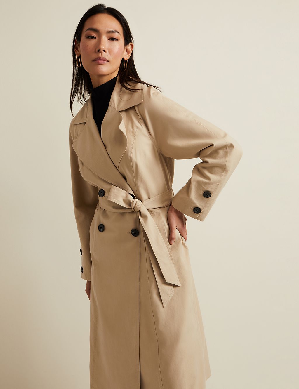 Cotton Rich Belted Collared Trench Coat 5 of 8